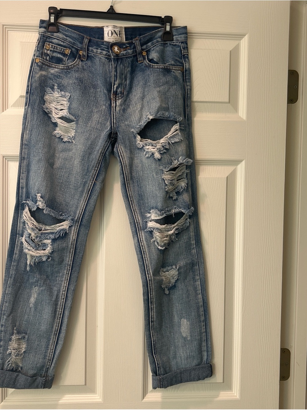 One by one teaspoon Distressed Light Blue Women’s Jeans -